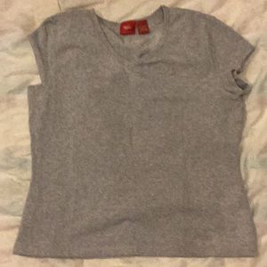 Womens T-Shirt Bundle 1 gray 1 black short sleeves cotton blend